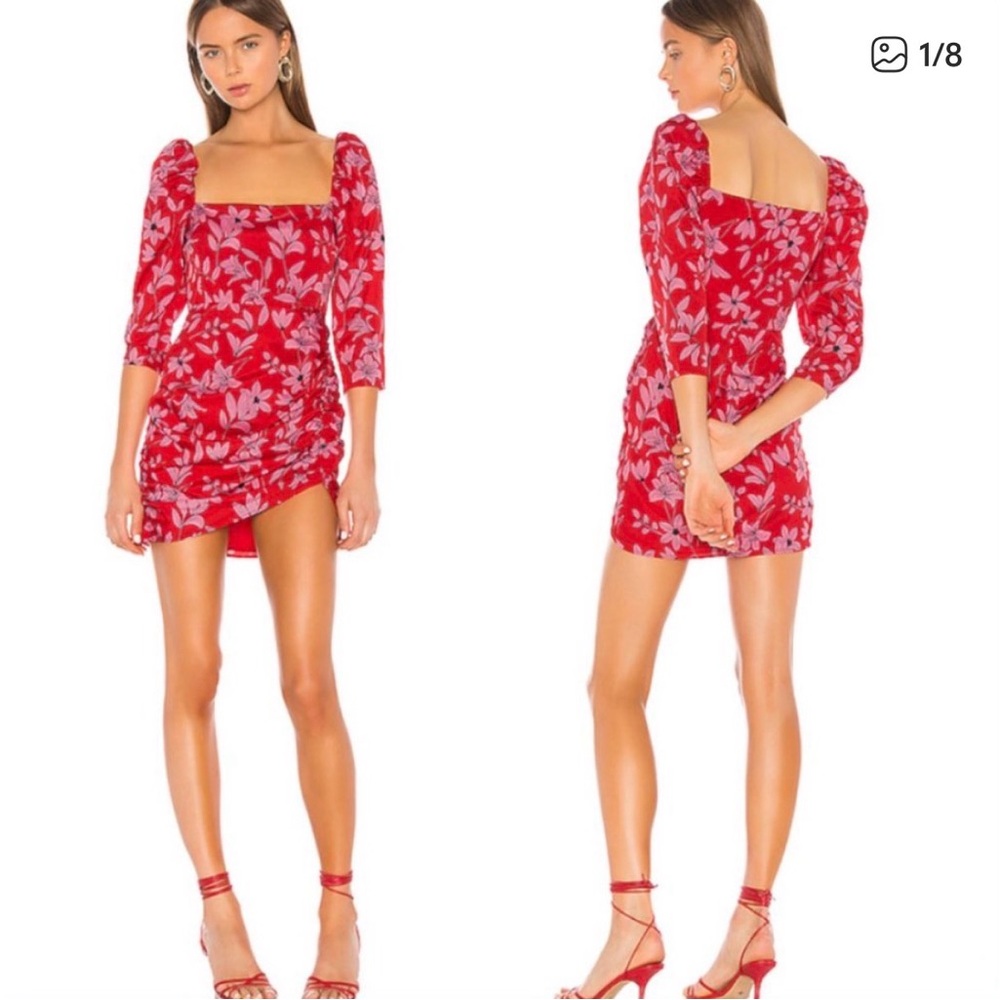 Camila Coelho Lidia Dress in Pink Flora - Size XXS